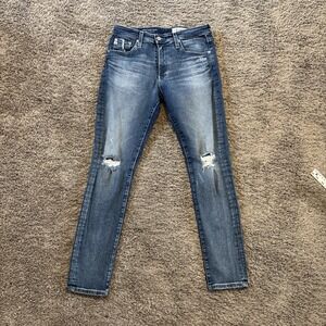 AG Adriano Goldschmied Jeans Womens 29R Blue Farrah Skinny‎ Ankle High Rise